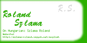 roland szlama business card